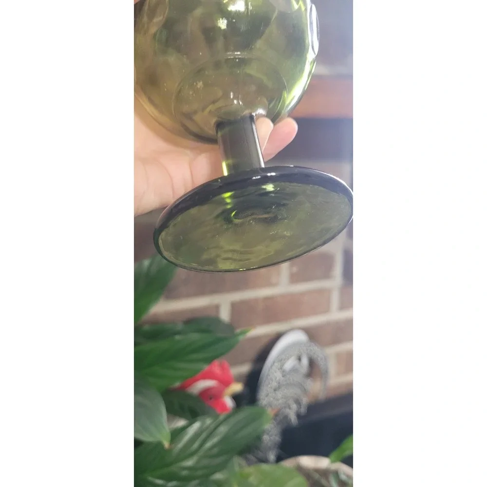 Indiana Glass Goblet Thumbprint Stemmed Vintage 6